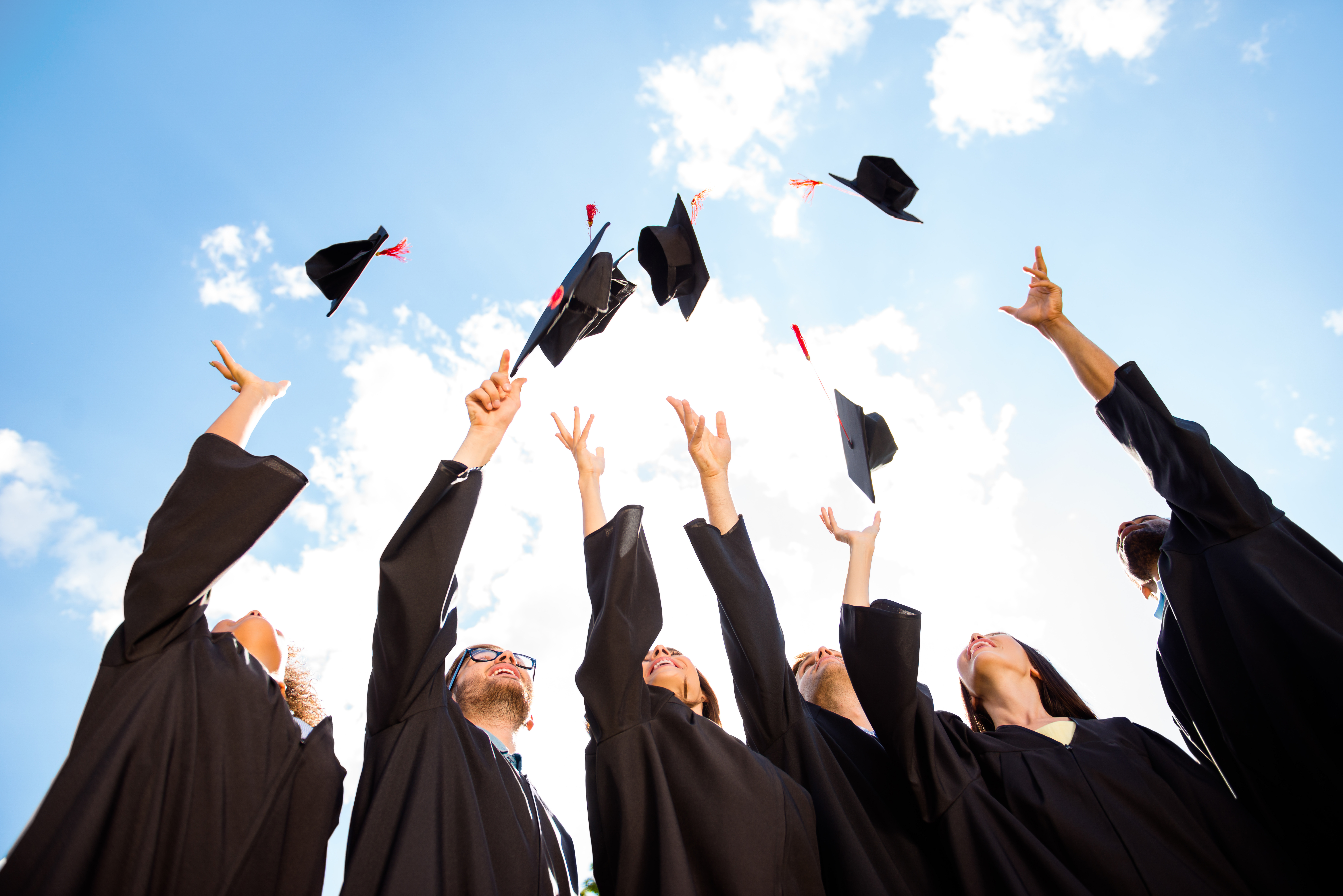 Valedictorians celebrating