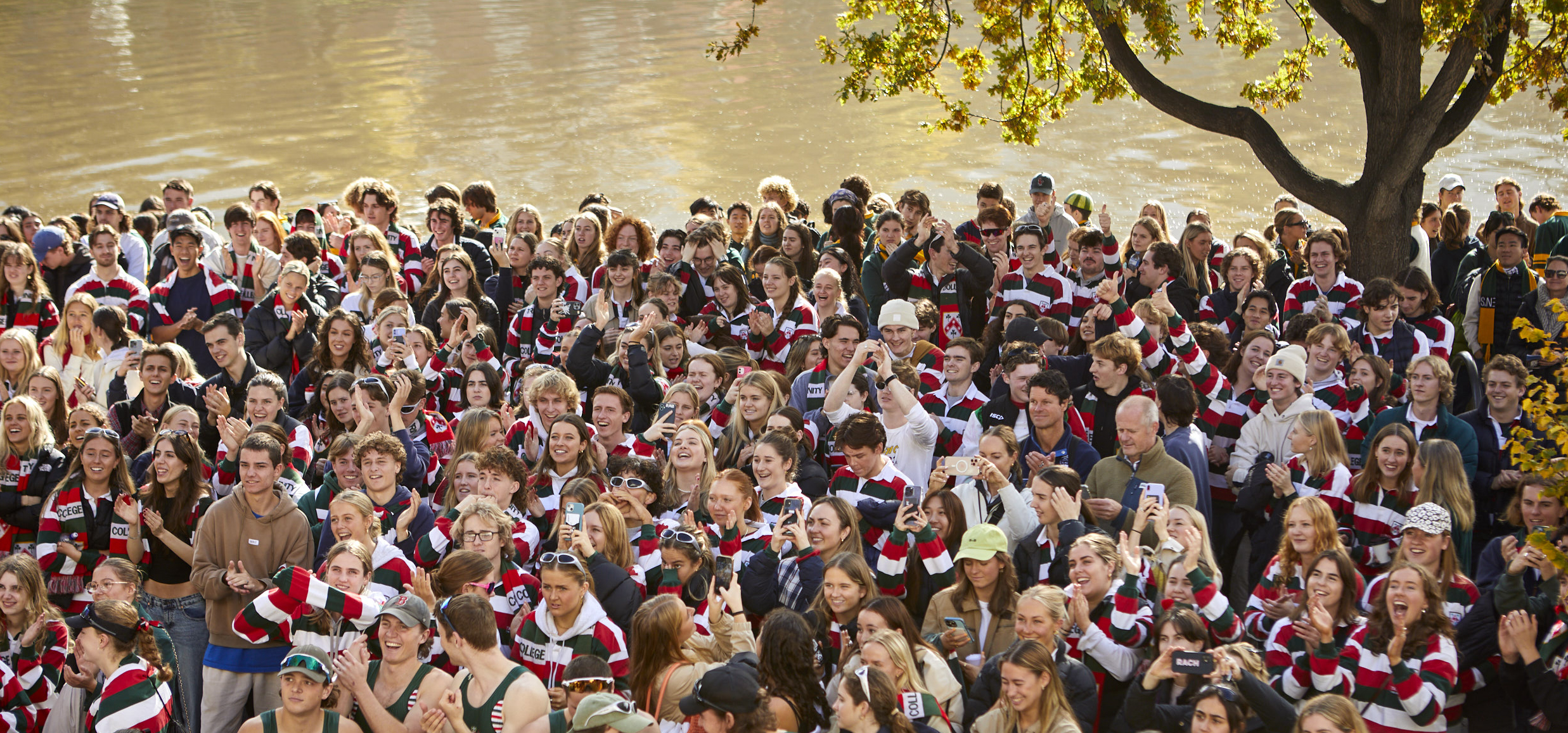 Students at a rowing carnival